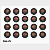 Sticker Rond Capybara Samouraï Japonais (Feuille)