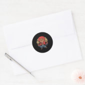 Sticker Rond Capybara Samouraï Japonais (Enveloppe)