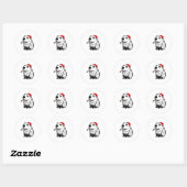 Sticker Rond Capybara Smoking Christmas Ugly Cigarette Gen Z (Feuille)