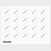 Sticker Rond Carabine (Feuille)