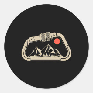 Sticker Rond Carabiner de randonnée en montagne d'escalade de b