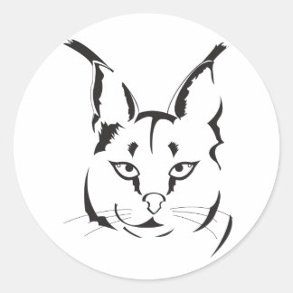 Sticker Rond Caracal