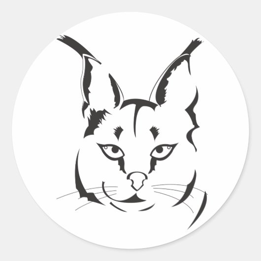 Sticker Rond Caracal (Devant)
