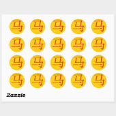 Sticker Rond Caractère chinois pour cheval (Feuille)