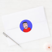 Sticker Rond Caractère drôle (Enveloppe)