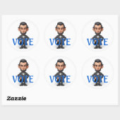 Sticker Rond Caractère du vote (Feuille)