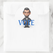 Sticker Rond Caractère du vote (Sac)