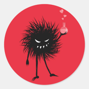 Sticker Rond Caractère mal mignon Love Potion