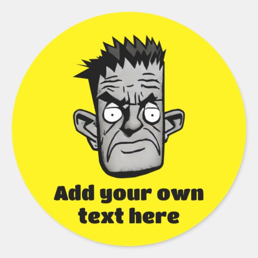 Sticker Rond Caractère masculin (Devant)