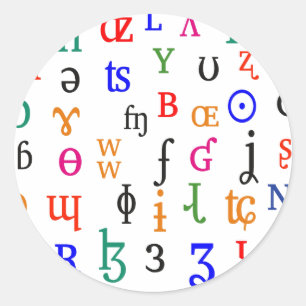 Sticker Rond Caractères d'IPA