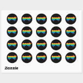 Sticker Rond Caractères du coeur (Feuille)