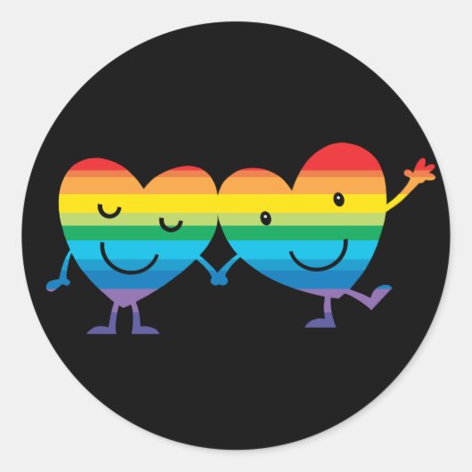 Sticker Rond Caractères du coeur (Devant)