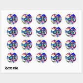 Sticker Rond caraïbe (Feuille)