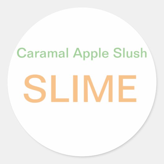 Sticker Rond Caramal Apple slush logo SLIME (Devant)