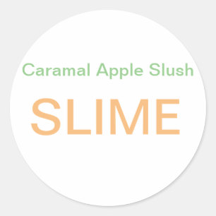 Sticker Rond Caramal Apple slush logo SLIME