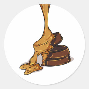 Sticker Rond caramel