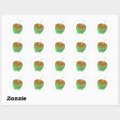 Sticker Rond Caramel Apple (Feuille)