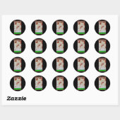 STICKER ROND CARAMEL INDICA (Feuille)