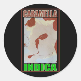 STICKER ROND CARAMEL INDICA