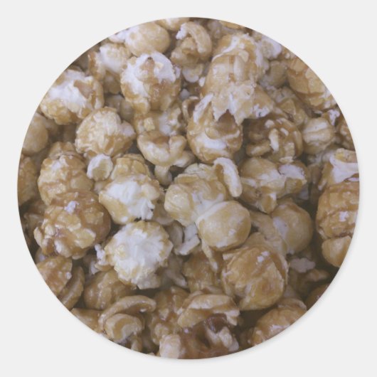 Sticker Rond Caramel Pop Corn (Devant)