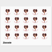 Sticker Rond Caravage Cupidon Saint-Valentin (Feuille)