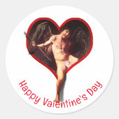 Sticker Rond Caravage Cupidon Saint-Valentin (Devant)