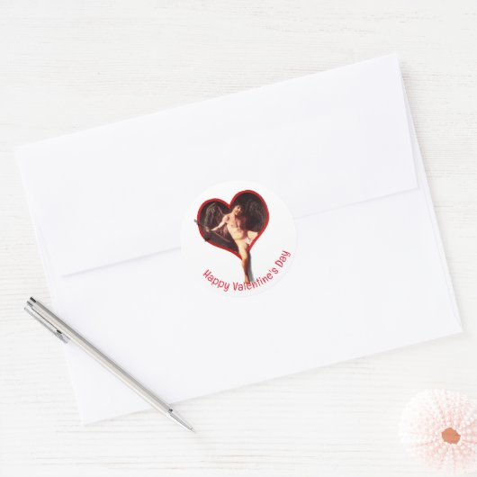 Sticker Rond Caravaggio Cupid Valentine's Day (Enveloppe)