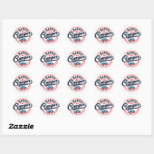Sticker Rond Caravane Happy Camper (Feuille)