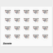 Sticker Rond Carbine M1 découpée (Feuille)