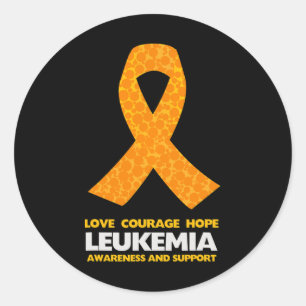 Sticker Rond Carbone orange de sensibilisation au cancer