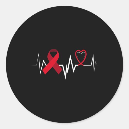 Sticker Rond Carburant Aneurysme Cerveau Ribbon Aneurysme Cerve (Devant)