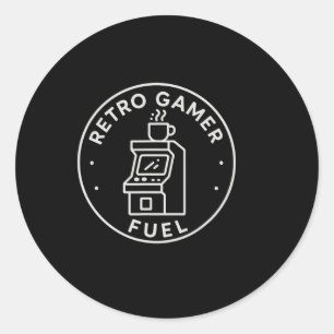 Sticker Rond Carburant de jeu rétro pour les papas des années 8
