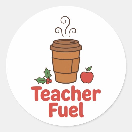Sticker Rond Carburant d'enseignant (Devant)