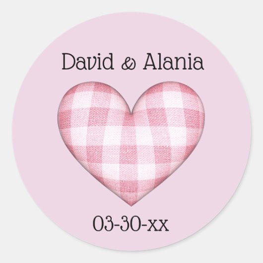 Sticker Rond Carburant plaid 3D avec nom et date (Devant)