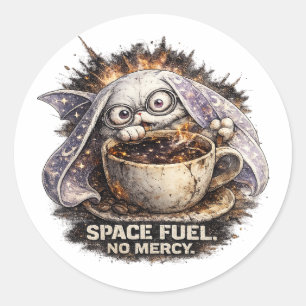 Sticker Rond Carburant Spatial Mignon Lapin Café Halloween Magi