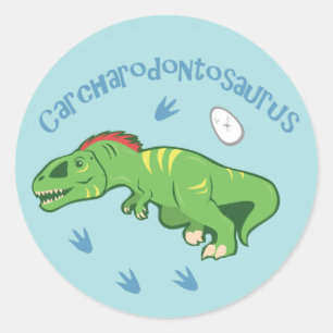 Sticker Rond Carcharodontosaurus