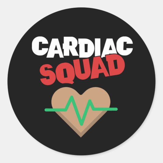 Sticker Rond Cardiac Squad Nurse Department (Devant)