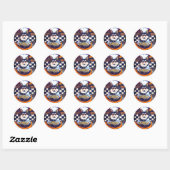 Sticker Rond Cardigan Welsh Corgi Chef (Feuille)