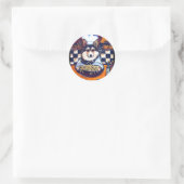 Sticker Rond Cardigan Welsh Corgi Chef (Sac)