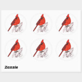 Sticker Rond Cardinal (Feuille)
