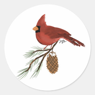 Sticker Rond Cardinal