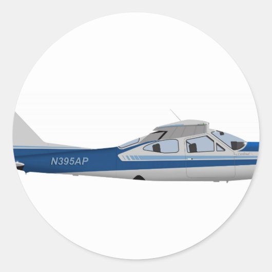 Sticker Rond Cardinal Cessna 177RG 395395 (Devant)