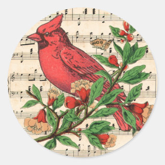 Sticker Rond Cardinal du Nord