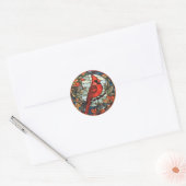Sticker Rond Cardinal Élégant (Enveloppe)