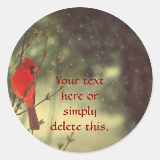 Sticker Rond Cardinal masculin (Devant)