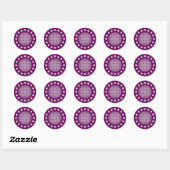 Sticker Rond Cardinal Red Rosace (Feuille)