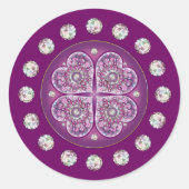 Sticker Rond Cardinal Red Rosace (Devant)