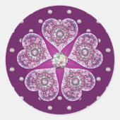 Sticker Rond Cardinal Red Rosace (Devant)