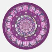 Sticker Rond Cardinal Red Rosace (Devant)