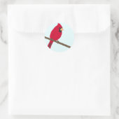 Sticker Rond Cardinal rouge (Sac)